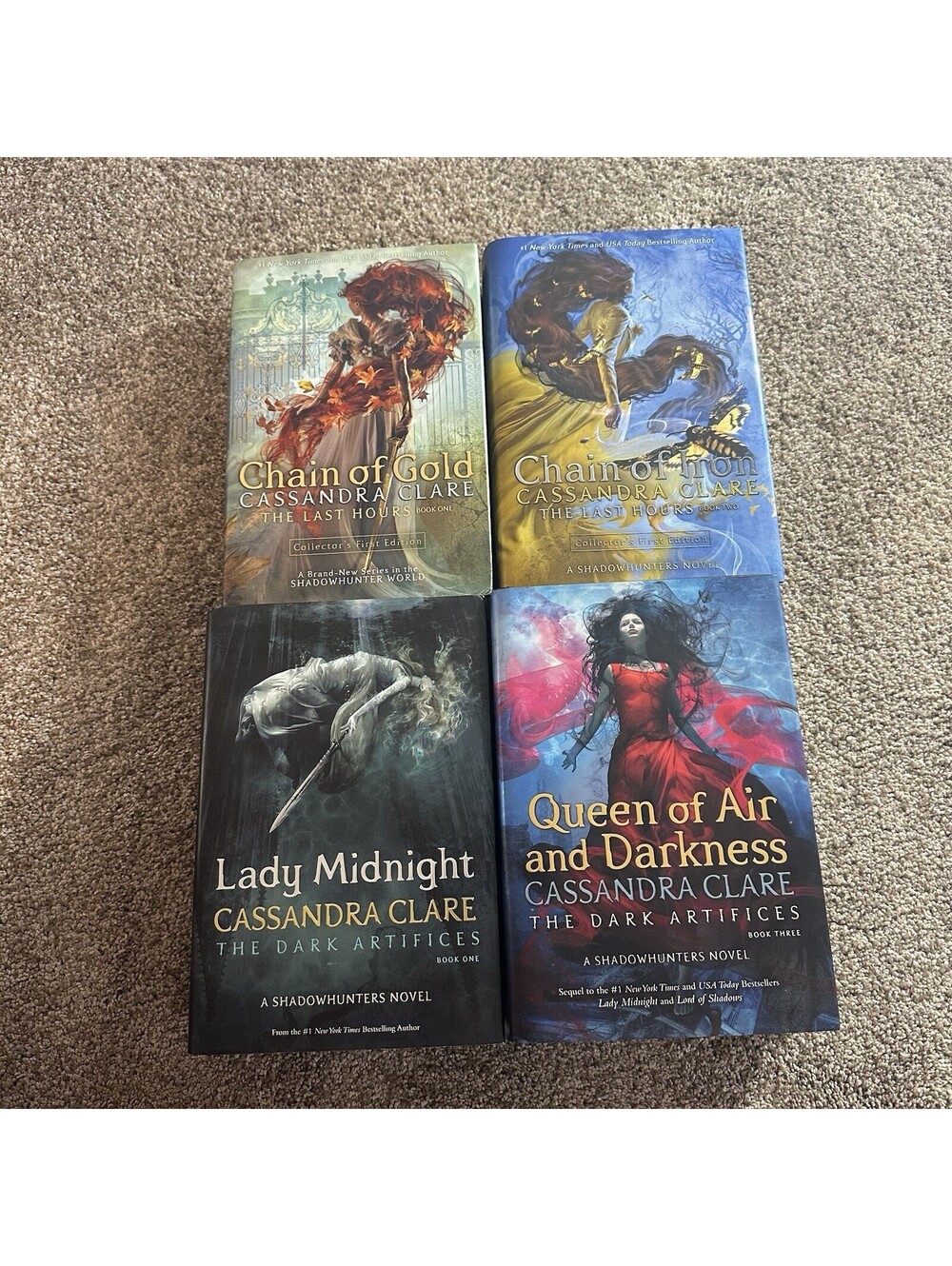Cassandra Clare Book Lot of 4 Set chain of Gold & Iron Lady Midnight Queen of